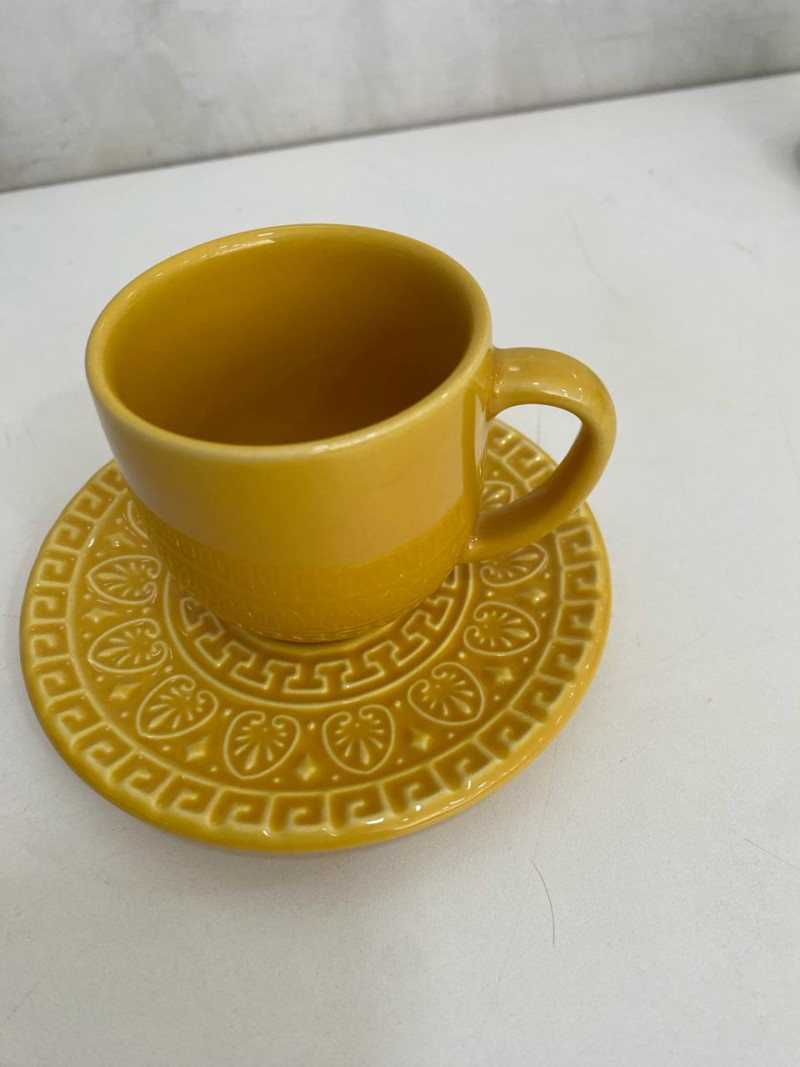Jogo 6 xícaras de cafe  Flat - Porto Brasil