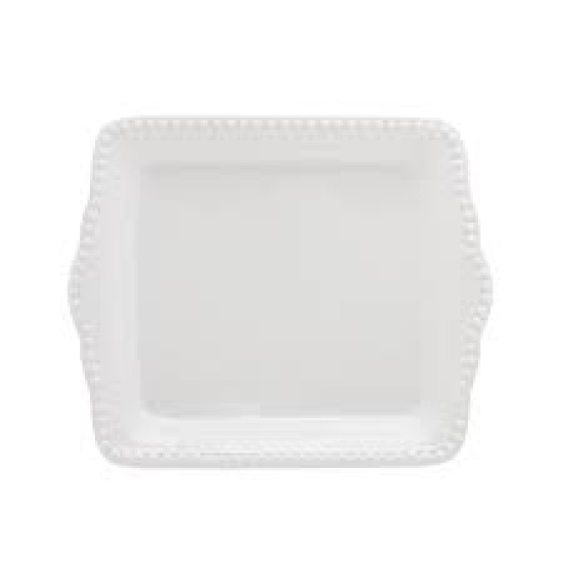 Bandeja Travessa Decor De Ceramica Quadrada Dots LYOR 16 X 13X 2CM