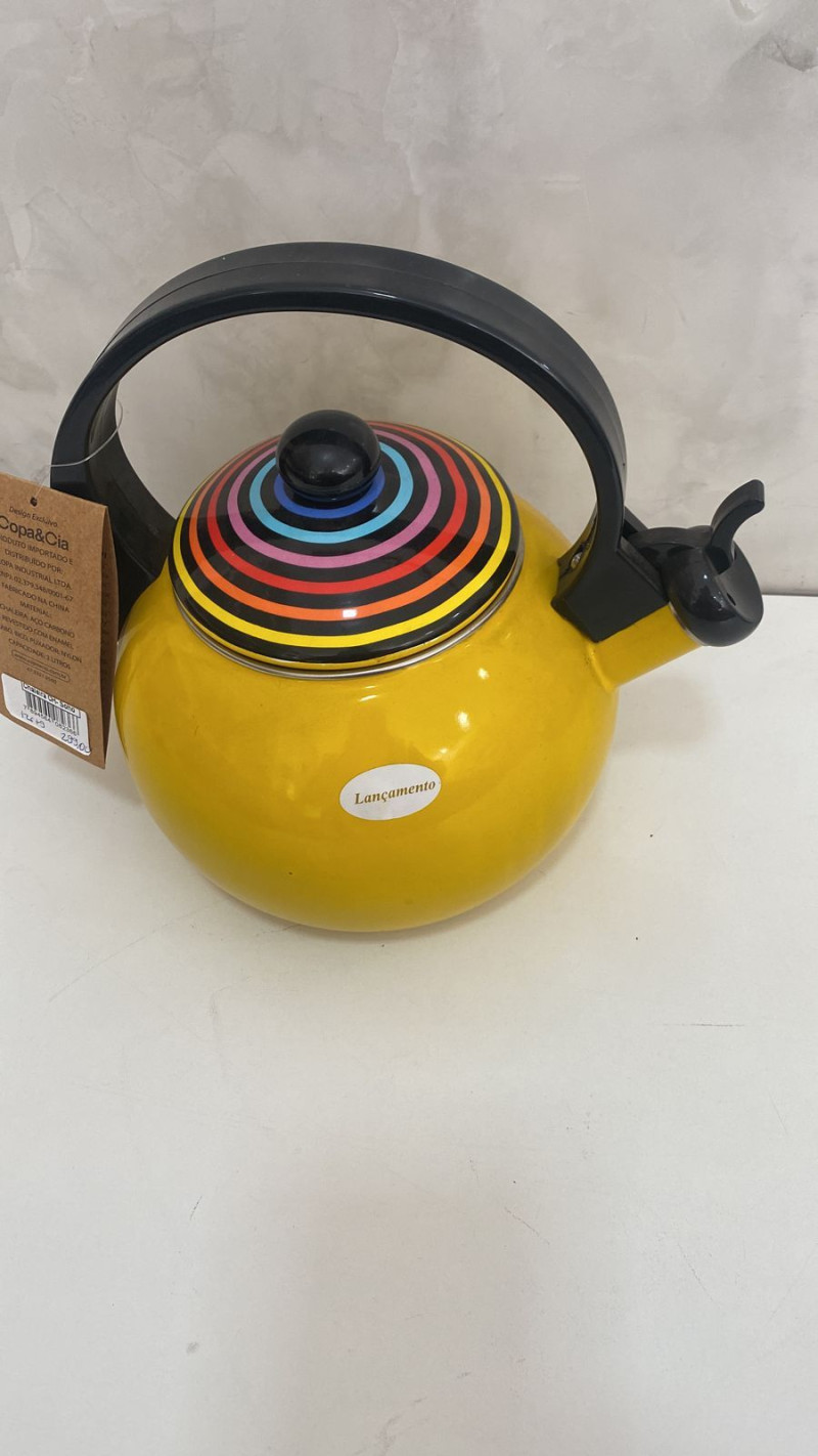 Chaleira Carolina Haveroth [Copa&Cia] | 2 L, Aço Carbono, Bangkok AMARELA