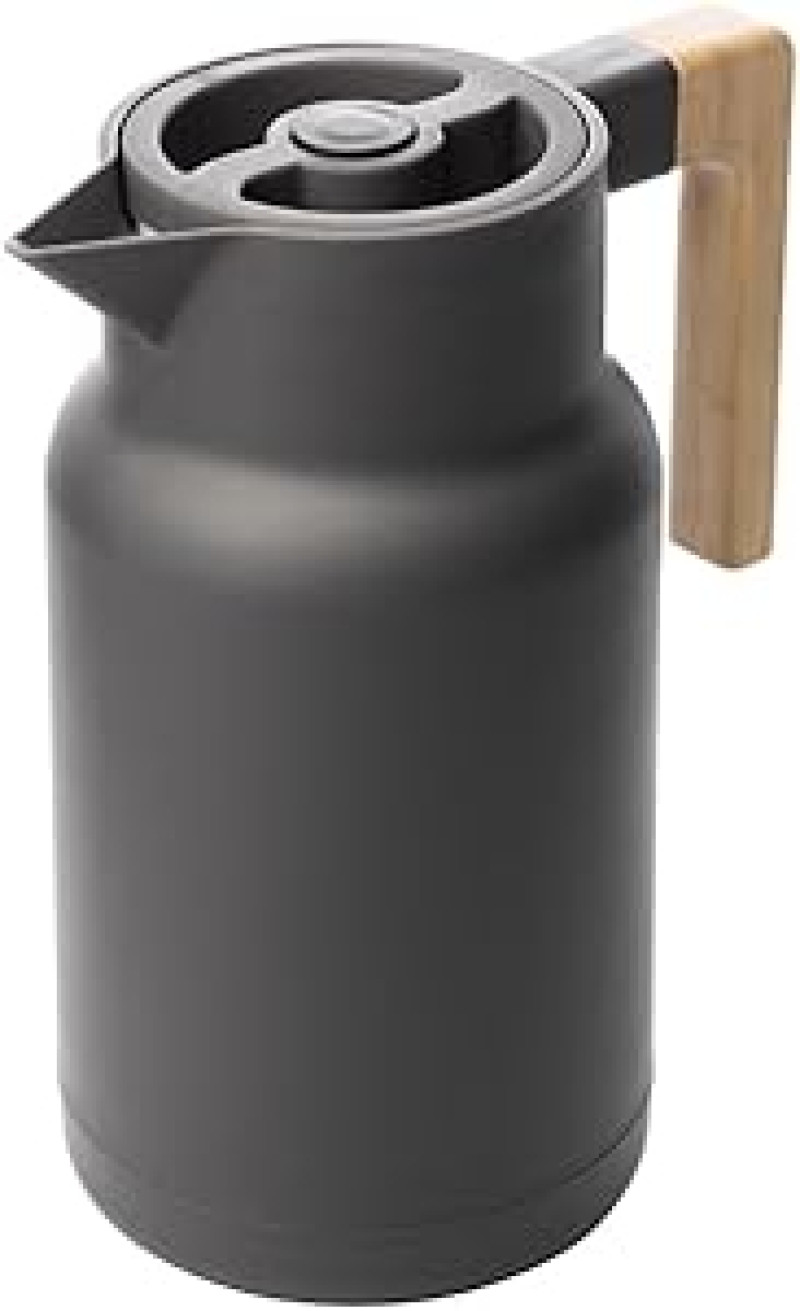 LYOR Garrafa Térmica de Plástico Organic Preta 1L 