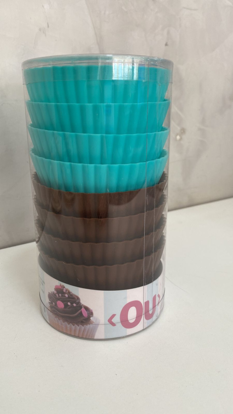 Forma De Silicone Cupcake Grande 8 Peças OU