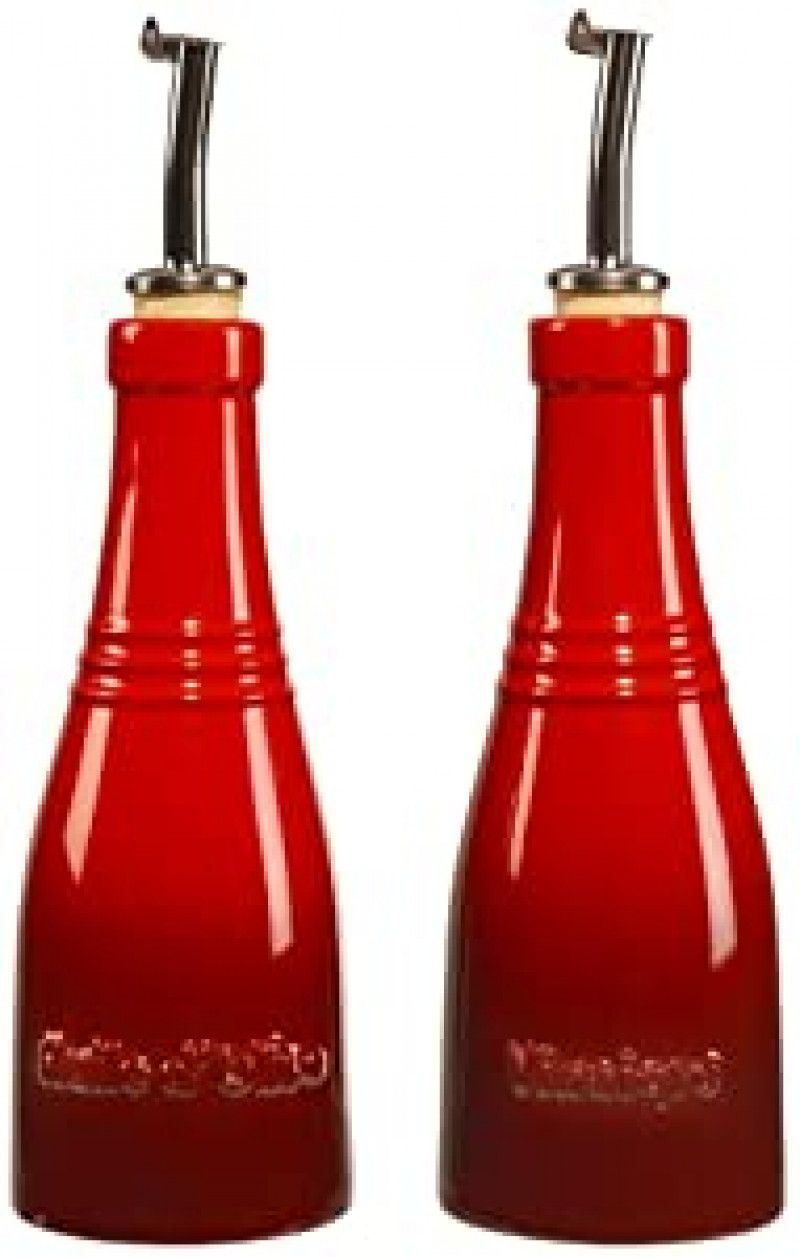 LE CREUSET Conj. Oleo e Vinagre, vermelho, Cerâmica