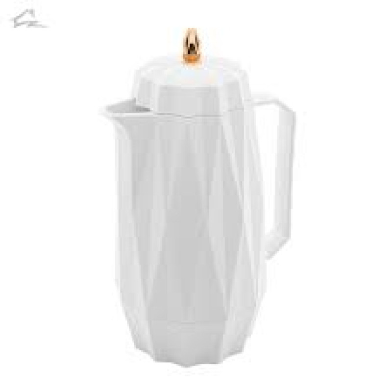 Garrafa Termica Plastico Diamond Branca 1 Litro - Lyor