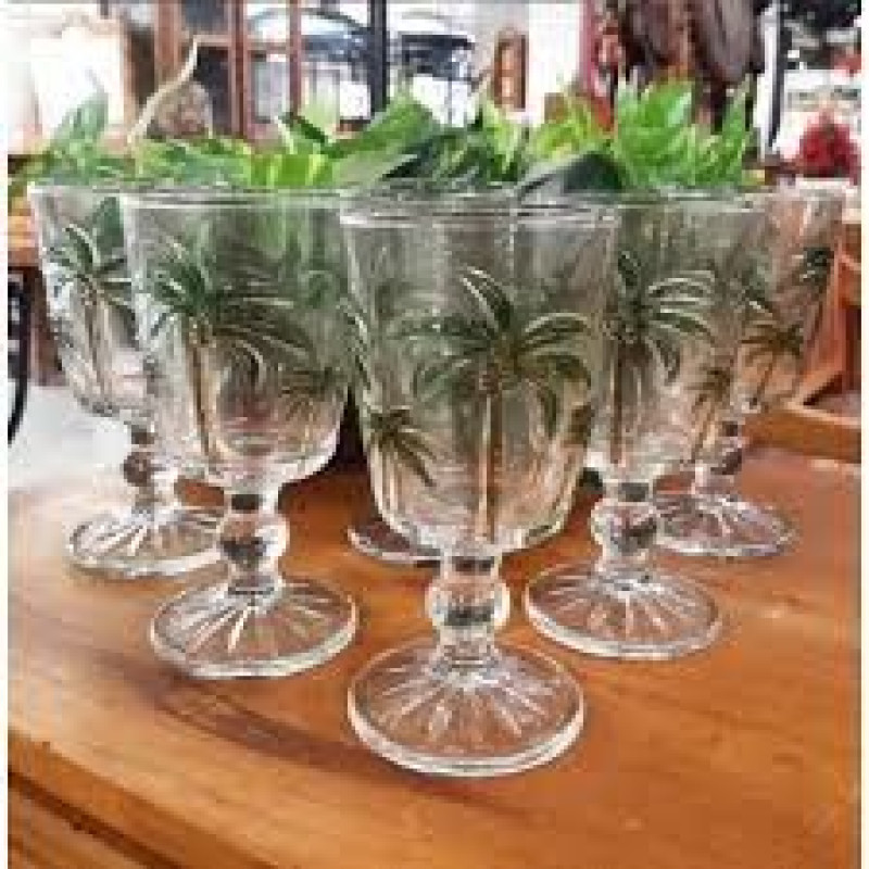 Conjunto de 6 Taças de Cristal Palmeira PALM HAND  Taça para Drink Lyor