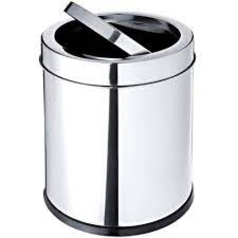 Lixeira Inox Polido Basculante 7l Lar Tramontina