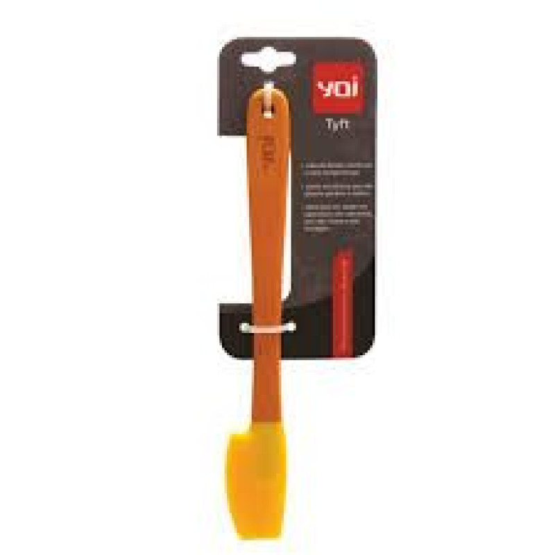 MINI ESPÁTULA EM BAMBU COM SILICONE YOI AMARELA