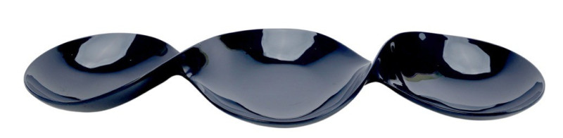 Petiqueira Melamina azul marinho 3 partes torcida 41cm