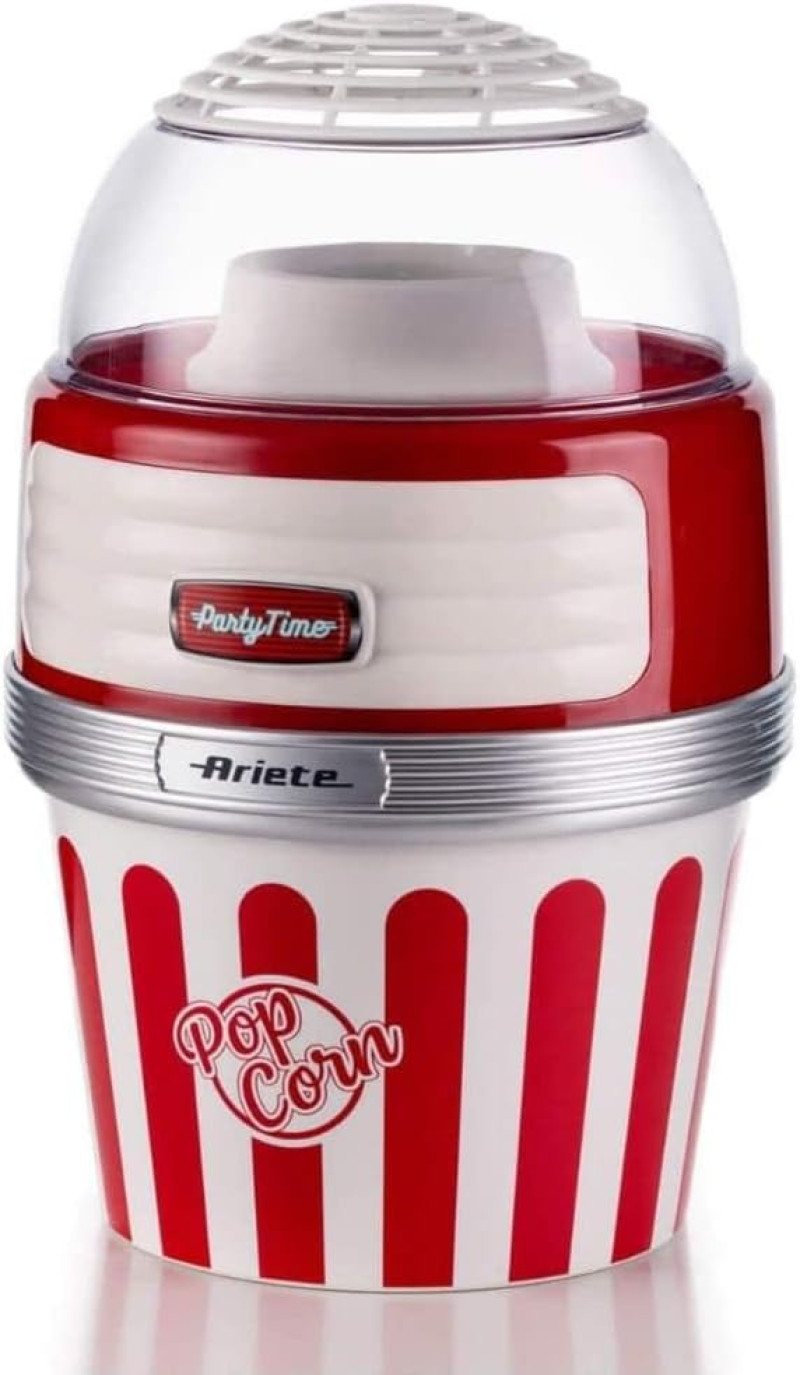Ariete 2957, Pipoqueira Retrô Grande Vermelha - Party Time, Balde Removível, 1270 W - 127V