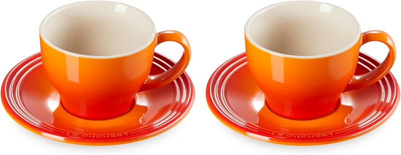 Le Creuset Kit 2 Canecas 200Ml Expresso C Pires Laranja