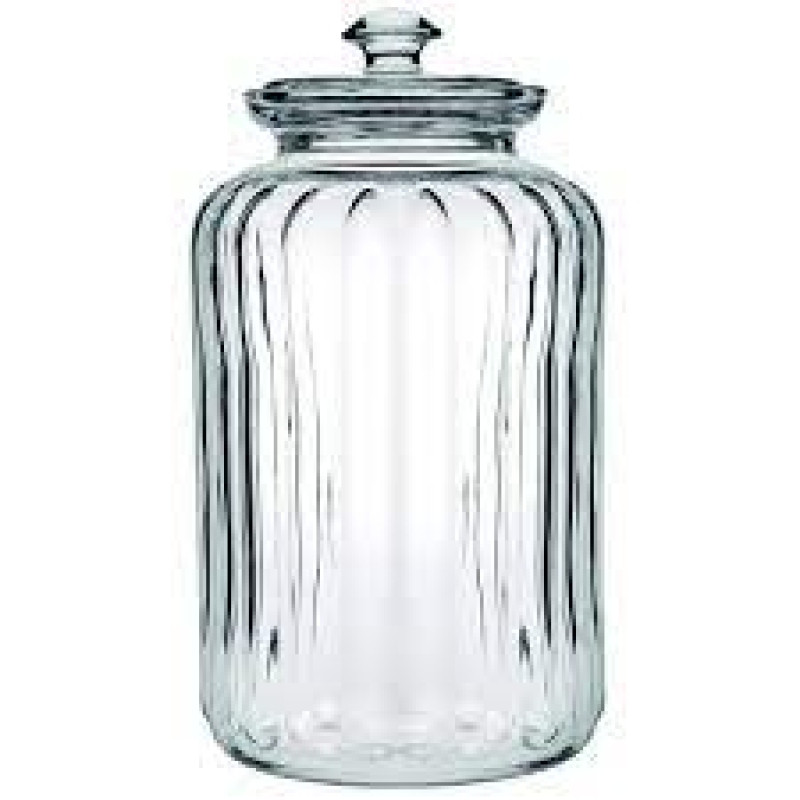POTE DE VIDRO COM TAMPA EM VIDRO M 1,5 L