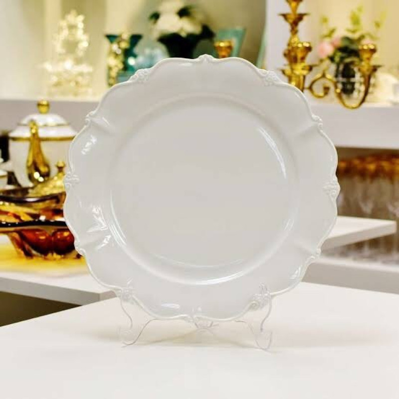 Conjunto  6 Pratos Rasos Porcelana Fancy Wolff