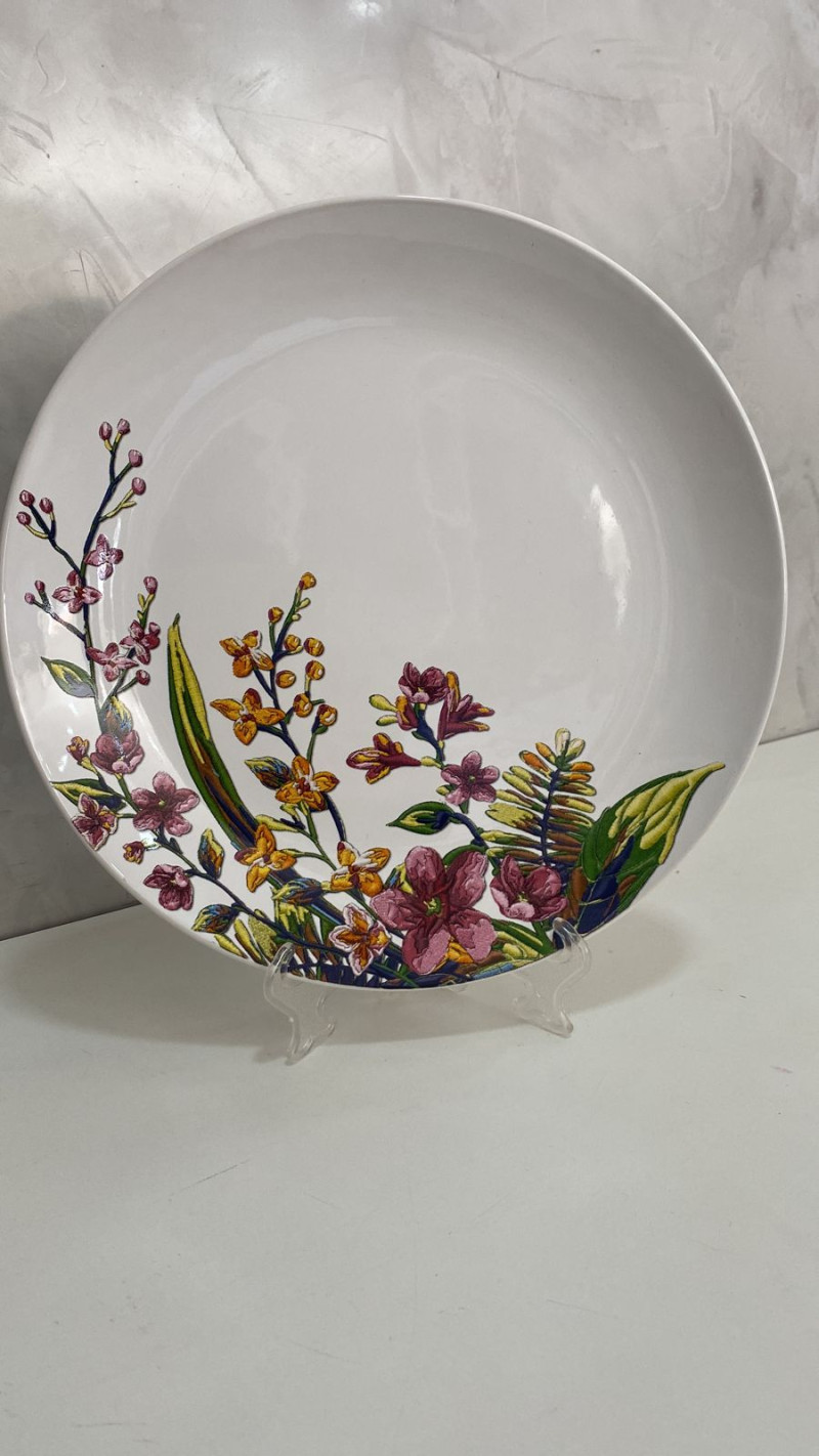 Porto Brasil Conjunto Com 6 Pratos Rasos Coup FLOWERS