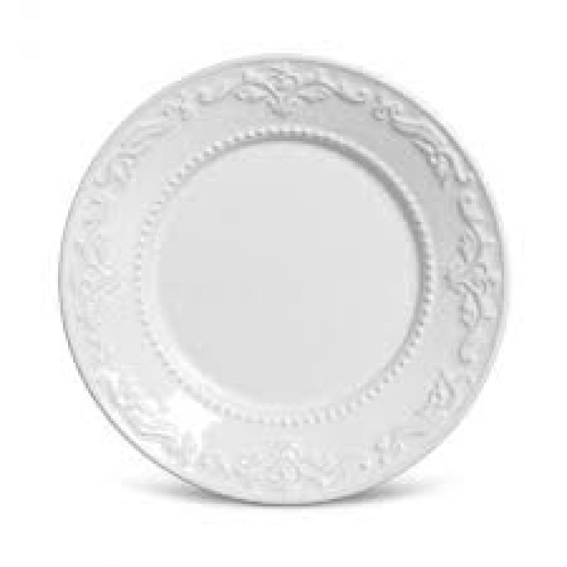 Porto Brasil Conjunto Com 6 Pratos sobremesa Acanthus Branco