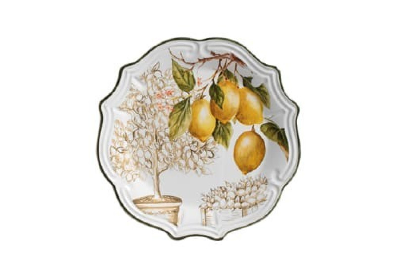  CONJUNTO 6  DE PRATOS RASO BRANCO TOSCANA