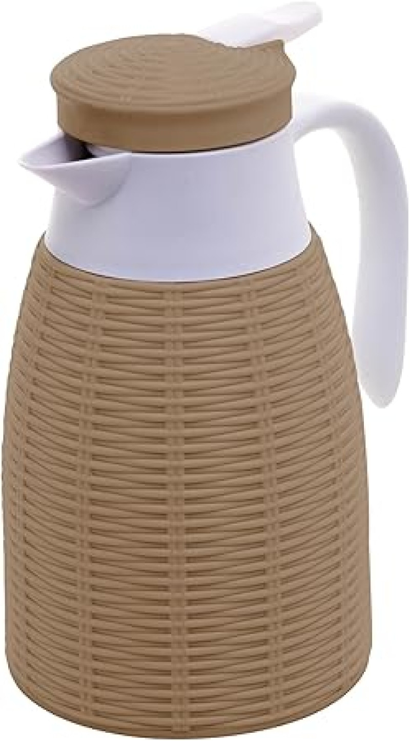 LYOR Garrafa Térmica de Plástico Rattan Marrom 1L 