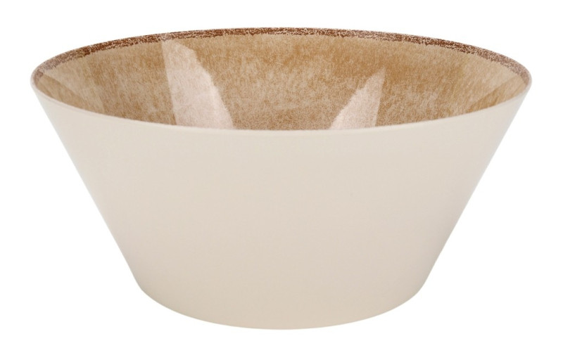 Saladeira em melamina textura envelhecida bege