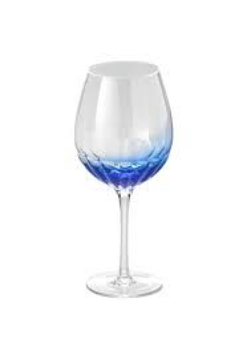 Conjunto 6 Taças de Vidro Craqueladas azul Para Água AZUL
