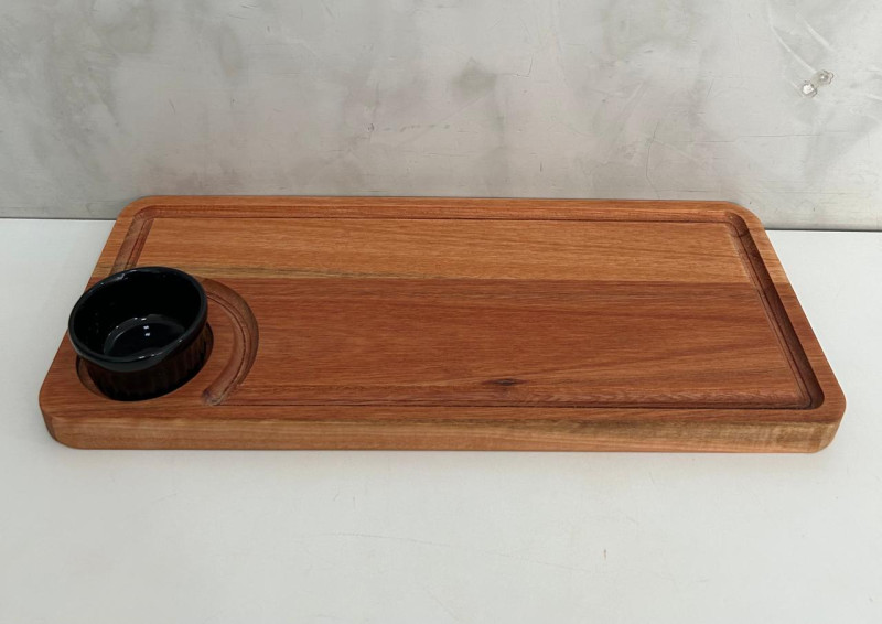 Tábua de porções , servir 02 rebaixos 36x16 cm