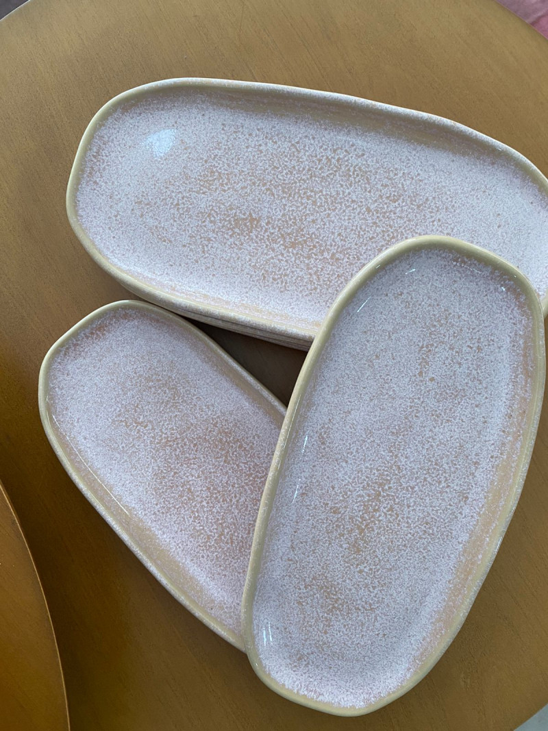 Travessa Oval Rasa Bio Litchi 23x11 cm Porto Brasil