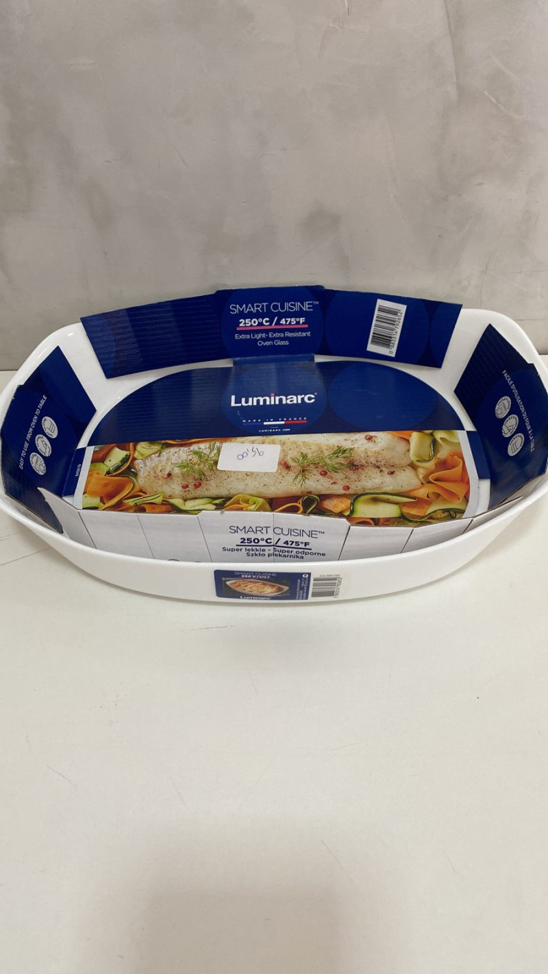 Travessa Em Vidro Opalino Carine White 30 X 22x 6cm Lyor