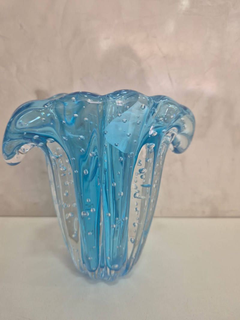 Vaso De Decoração Em Murano Firenze Aquamarine PP