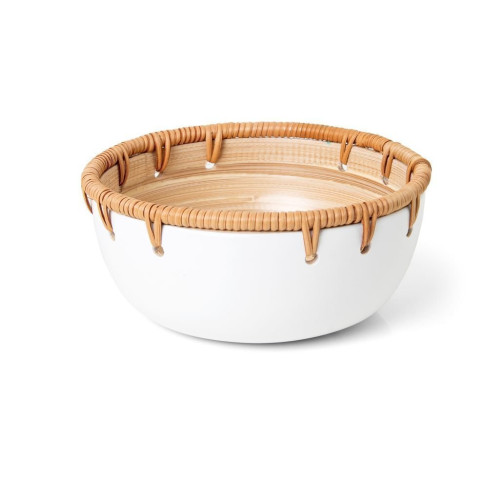 Bowl Copa e Cia Duo Rattan branco