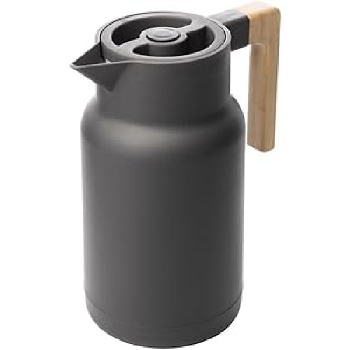 LYOR Garrafa Térmica de Plástico Organic Preta 1L 