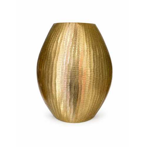 VASO ALUMINIO DOURADO 18X30X39 CM HUBME