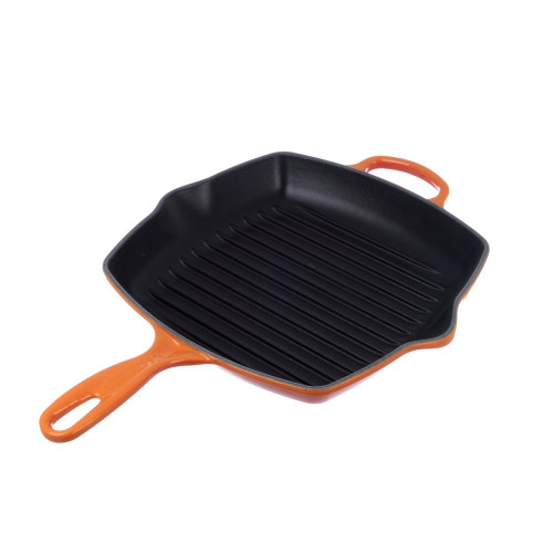 Grelha Quadada Le Creuset Signatura 26cm Laranja