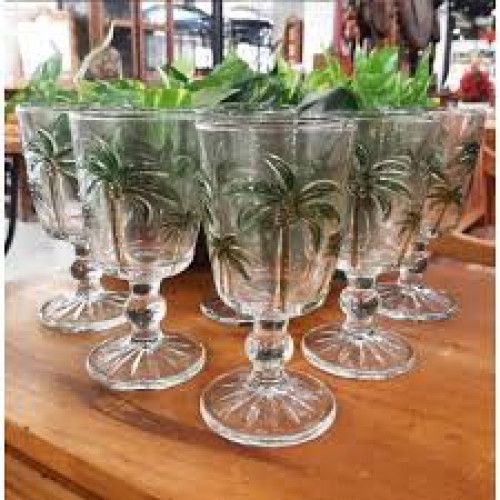 Conjunto de 6 Taças de Cristal Palmeira PALM HAND  Taça para Drink Lyor