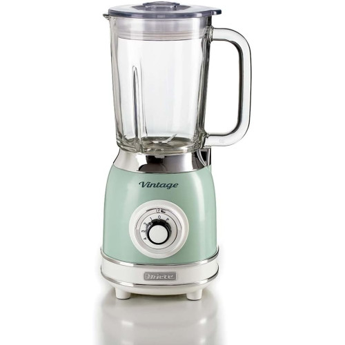 Ariete 583, Liquidificador Vintage Verde, Copo de Vidro 1.5 L, 4 Lâminas de Aço Inoxidável, 4 Velocidades + Pulso, 1000 Wats - 127V