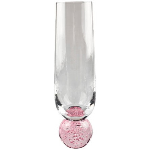 jogo 6 Taças de vidro para champanhe Bubble Orbe rose 280 ml