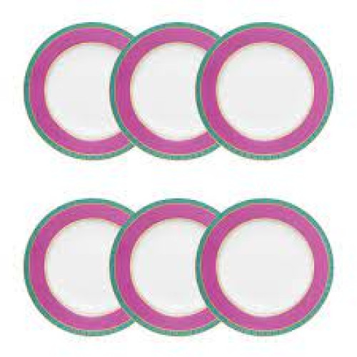 Conjunto de 6 Pratos Fundos Flamingo Joia Brasileira