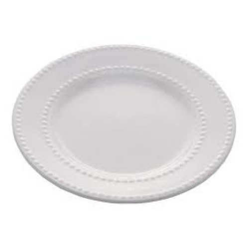 JOGO COM 6  Pratos Rasos de Porcelana New Bone Pearl Branco lyor