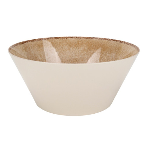 Saladeira em melamina textura envelhecida bege