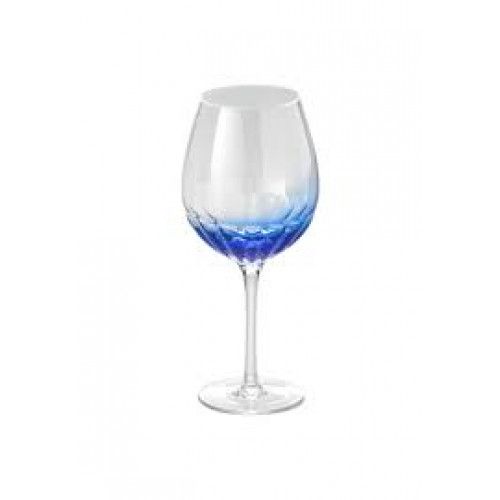 Conjunto 6 Taças de Vidro Craqueladas azul Para Água AZUL