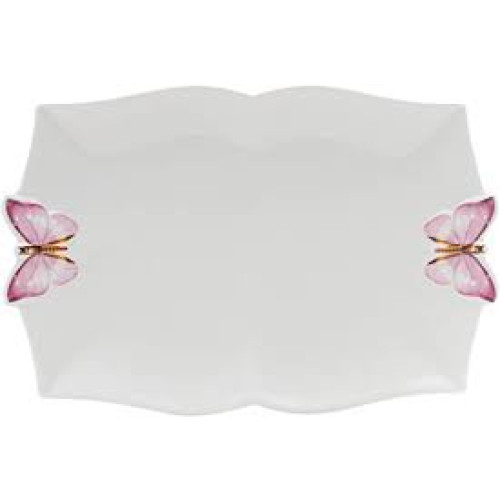 TRAVESSA PORCELANA BORBOLETAS 24X16X3 CM WOLFF