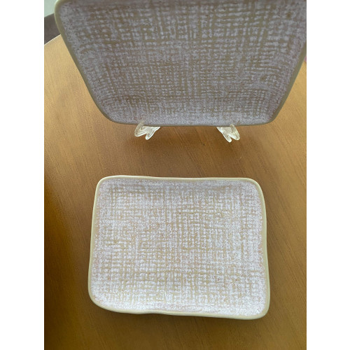 Travessa Retangular P juta Litchi Porto Brasil 14x18 cm