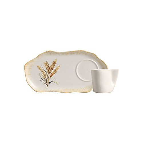 Conjunto Jogo de Lanche Trigo 12 peças cerâmica