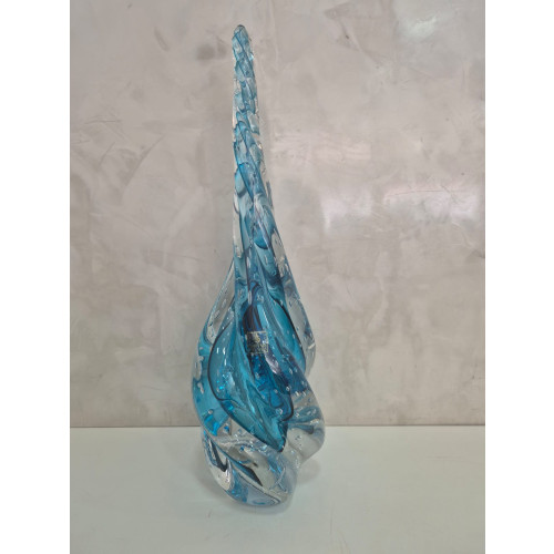 Gota de Decoração em Murano - Aquamarine - Screw - Tamanho P